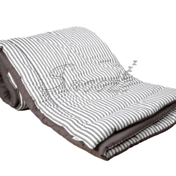 Snooze - Winter quilt dark Gray striped design - Multiple sizes