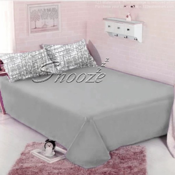 Snooze - Tiba, Flat bed sheet set, (Gray maze design) - Multiple sizes