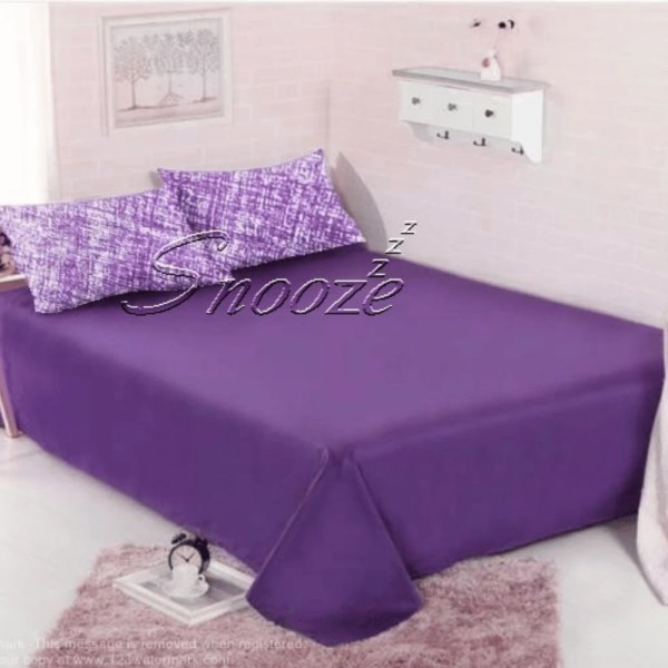 Snooze - Tiba, Flat bed sheet set, (Purple Maze design) - Multiple sizes