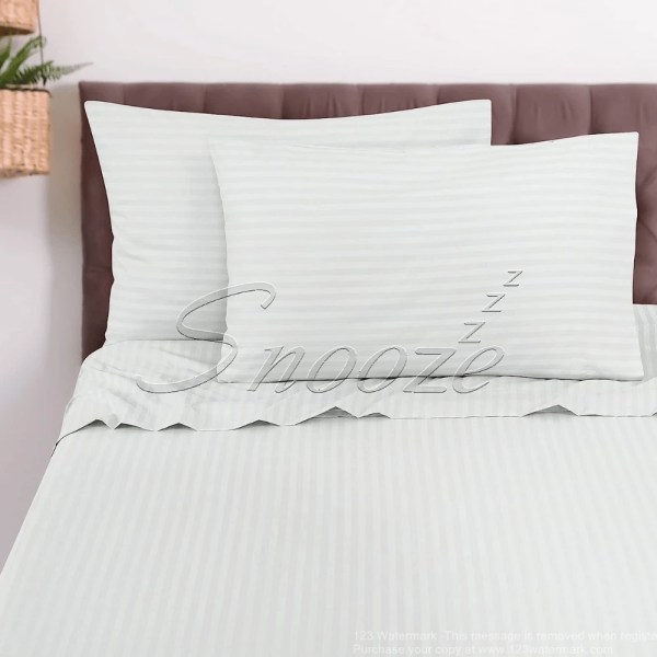 Snooze - Hotel pillowcases set, striped, white - Multiple sizes