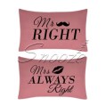 Snooze - Pillowcases set, 2 pcs, 45*65 cm, MR& MRs design - Multiple colors