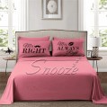 Snooze - Flat bed sheet set 3PCS MR& MRs design - Multiple colors