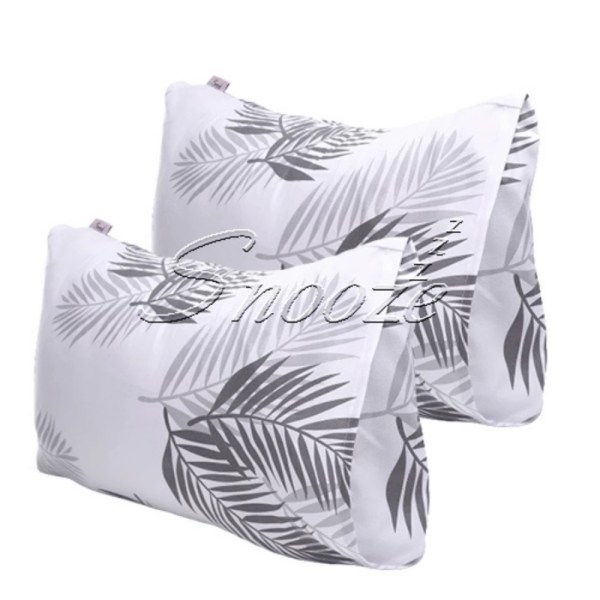 Snooze - Pillowcases ,(Gray Tropical design) - Multiple sizes