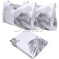 Snooze - Fitted Bed Sheet (Gray Tropical design - Multiple sizes