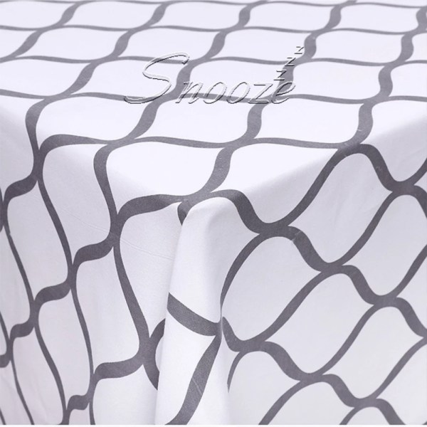 Snooze - Flat Bed Sheet (white waves design) - Multiple sizes