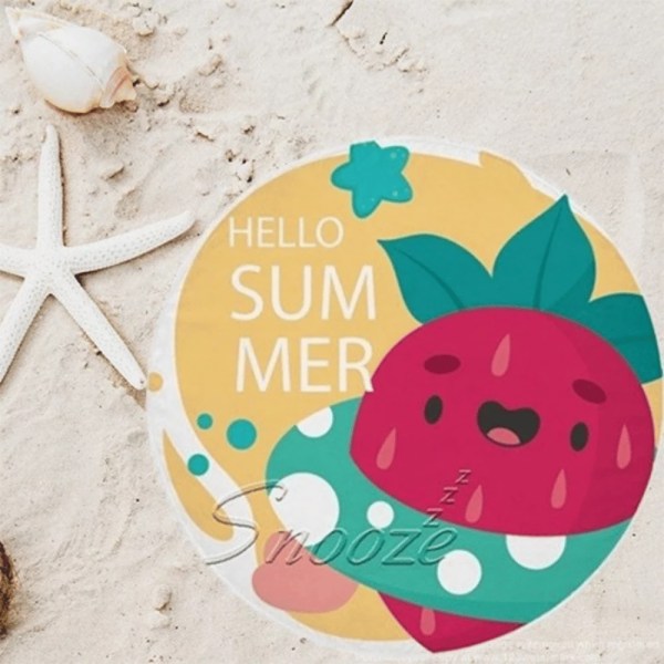 Snooze - Beach mat, strawberry design - Multiple sizes