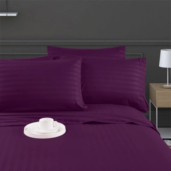 Snooze - Striped Flat Bed Sheet - Multiple sizes - Multiple colors