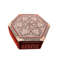egypt online bazar - Mother of pearl wooden box - Hexagonal