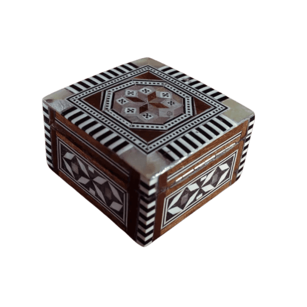 egypt online bazar - Mother of pearl wooden box - dark brown - Multiple shapes