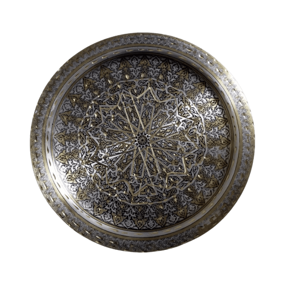 egypt online bazar - Brass plate Islam motive - copper & silver color