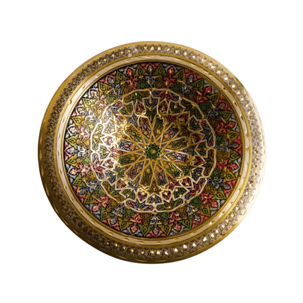 egypt online bazar - Brass plate Islam motive - colorfull copper