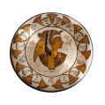 egypt online bazar - Brass plate Cleopatra - gold color