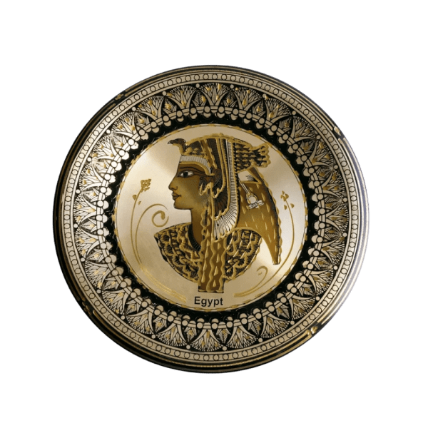 egypt online bazar - Brass plate Cleopatra - silver color