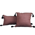 kiliim – Rose Lined Akhmim Cushion - Multiple Color - One Size 50 × 50 cm