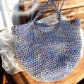 M&H - Beach crochet bag - wavy pastel colors