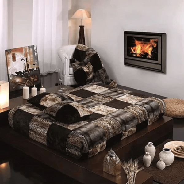 Casa Mora GOLD Blanket Model K58 , 85% Acrylic Microfiber / 15% Polyester , multi color ,one Size (220×240)