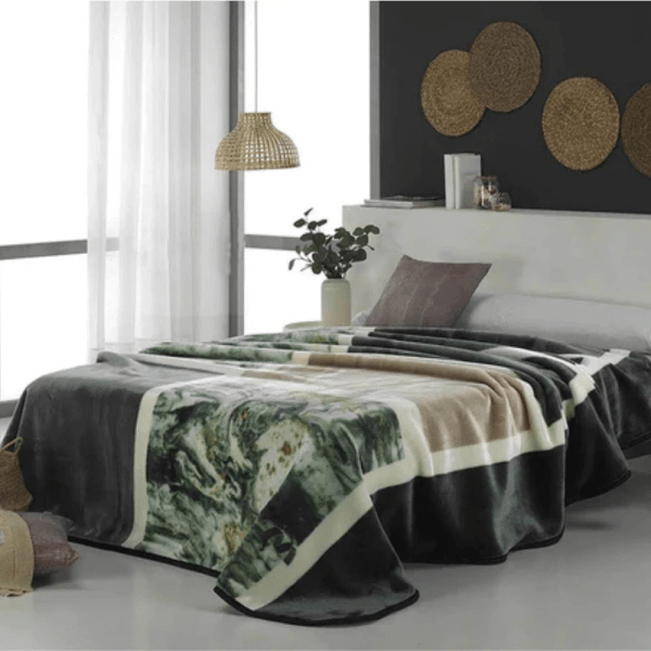 Casa Mora IBIZA Blanket Model F93 (the packaging contains 2 pieces) , 100% Polyester , multi color ,one Size ( 160×220)