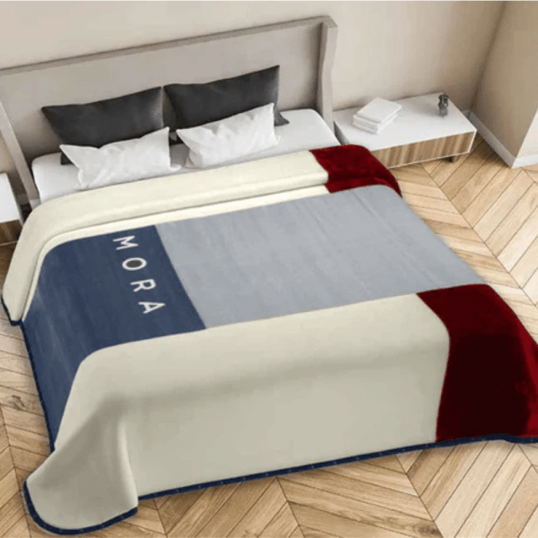 Casa Mora GOLD One Ply Blanket Model C00 , 85% Acrylic - 15% polyester , Multicolor ,one Size (220×240)