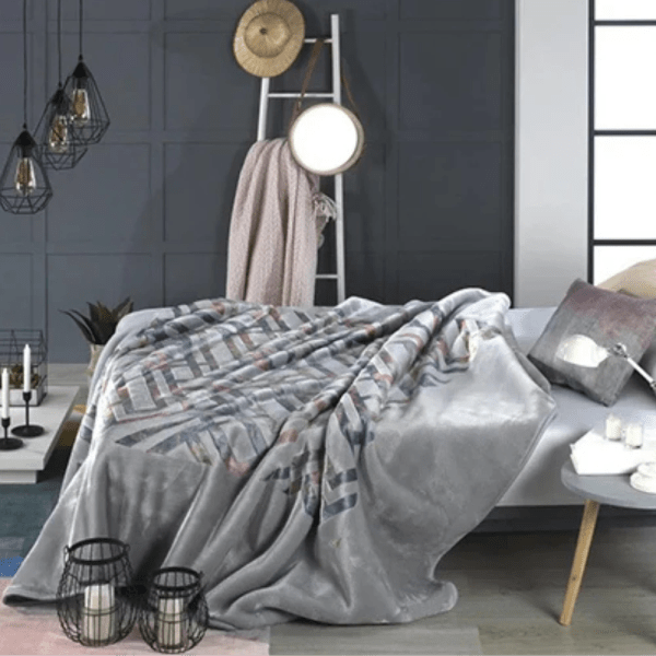 Casa Mora ENGRAVED Blanket Model F93 , 85% Acrylic Microfiber / 15% Polyester , Multicolor ,one Size (220×240)
