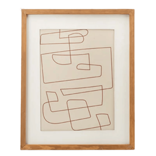 kiliim – Tangle Framed Artwork - grey accents, One size 50×70 cm