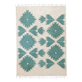 kiliim – Teal Bustan Rug - Multiple Color - Multiple Size