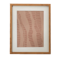 kiliim – Terra Cotta Hatches Framed Artwork - Multiple Color - One Size 30×40 cm.