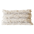 kiliim – White Fringe Cushion - One Size size 45×45 cm