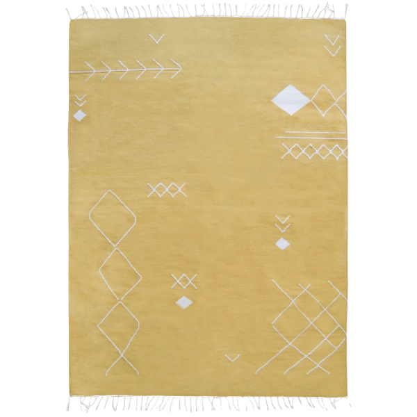 kiliim – Yellow Scattered Stitch Rug - Multiple Color - Multiple Size