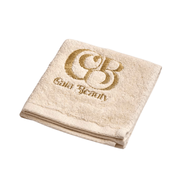 Gaia Beauty - GAIA BEAUTY BEIGE X GOLD FACIAL TOWEL - 30 x 30 CM
