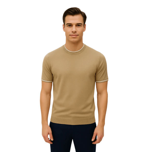 Roban cotton knitted round neck shirt - Multi Color - Multi size