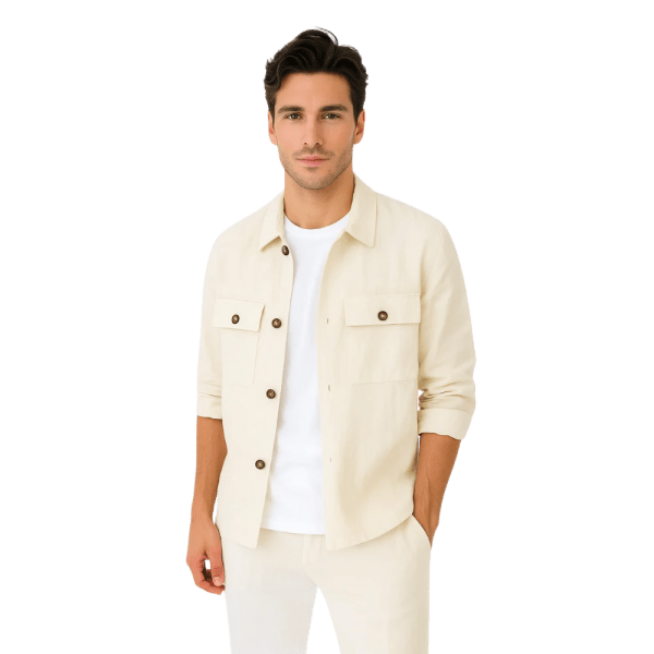 Roban plain washed linen regular fit over shirt - Multi Color - Multi size