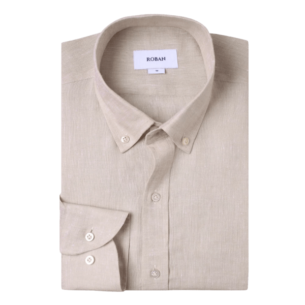 Roban plain washed linen regular fit shirt - Multi Color - Multi size