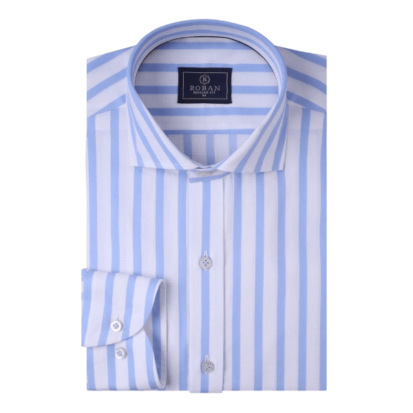 Roban striped cotton regular fit shirt - Multi Color - Multi size