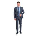 Roban eclipse navy melange regular fit suit - Navy Blue - Multi size
