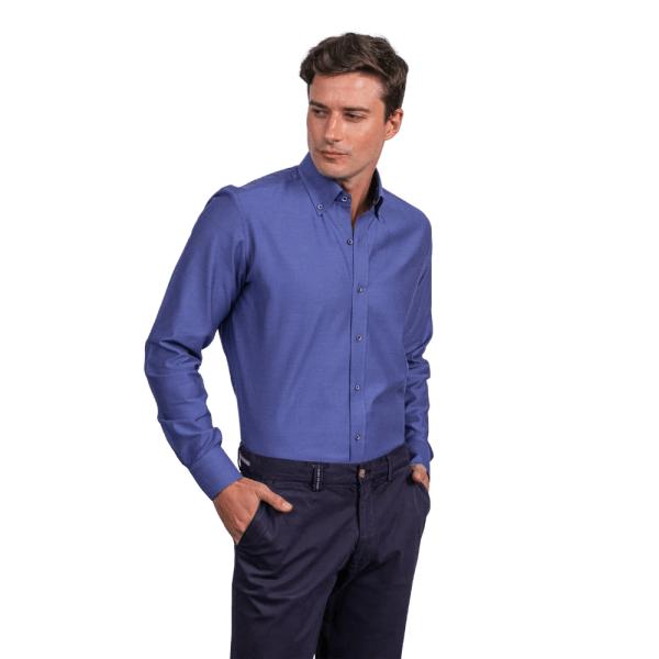 Roban textured cotton regular fit - Blue - Multi size