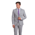 Roban micro checked regular fit suit - Grey - Multi size