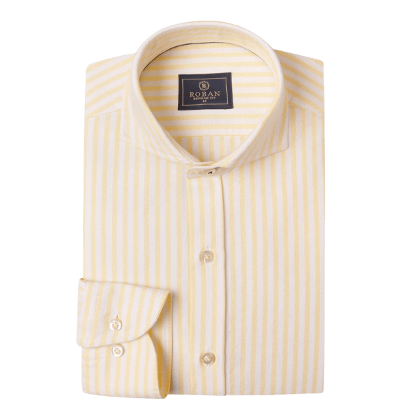 Roban striped washed oxford regular fit shirt - Multi Color - Multi size