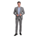 Roban melange slim fit suit - Grey - Multi size