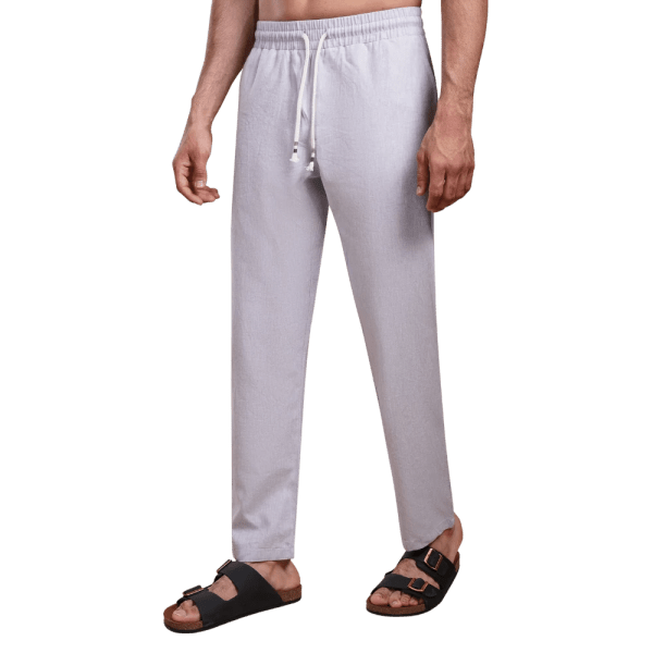 Roban washed linen cotton pants - Multi Color - Multi size