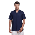Roban plain washed cotton linen casual fit shirt - Multi Color - Multi size