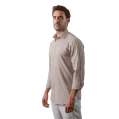 Roban checked washed cotton linen regular fit shirt - Multi Color - Multi size