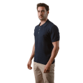 Roban ajour knitted polo shirt - Navy Blue - Multi size