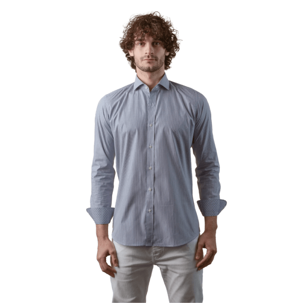 Roban striped cotton slim fit shirt - Multi Color - Multi size