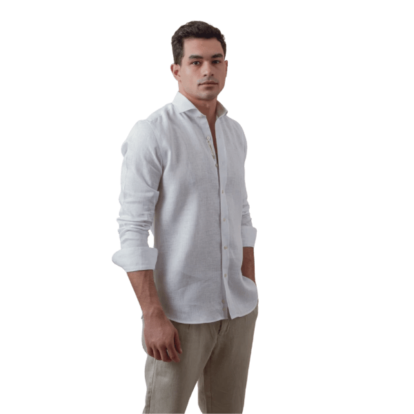 Roban plain washed linen regular fit shirt - Multi Color - Multi size