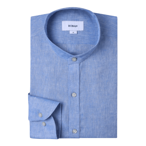 Roban plain washed linen regular fit shirt - Multi Color - Multi size