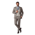 Roban slim fit 3 pieces suit - Beige - Multi size