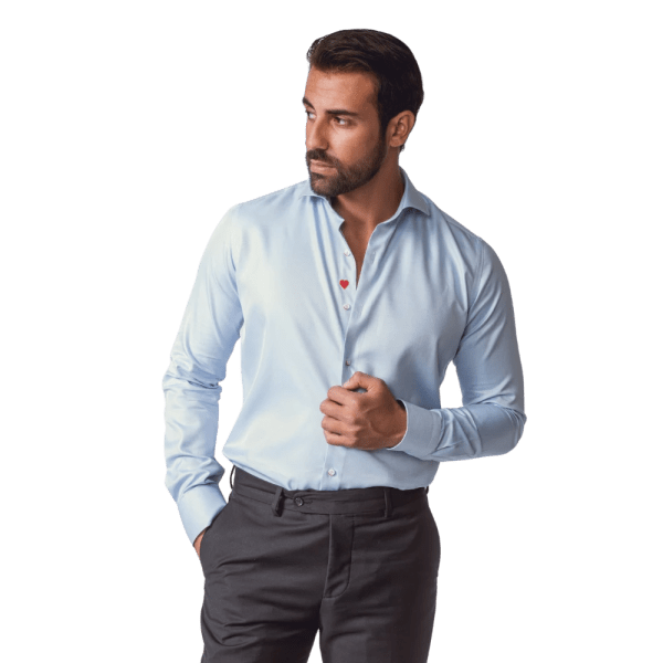 Roban valentine's day slim fit satin cotton shirt - Multi Color - Multi size