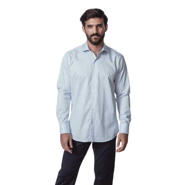 Roban checked regular fit poplin shirt - Sky Blue - Multi size