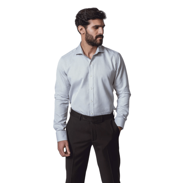 Roban textured regular fit satin cotton shirt - Multi Color - Multi size