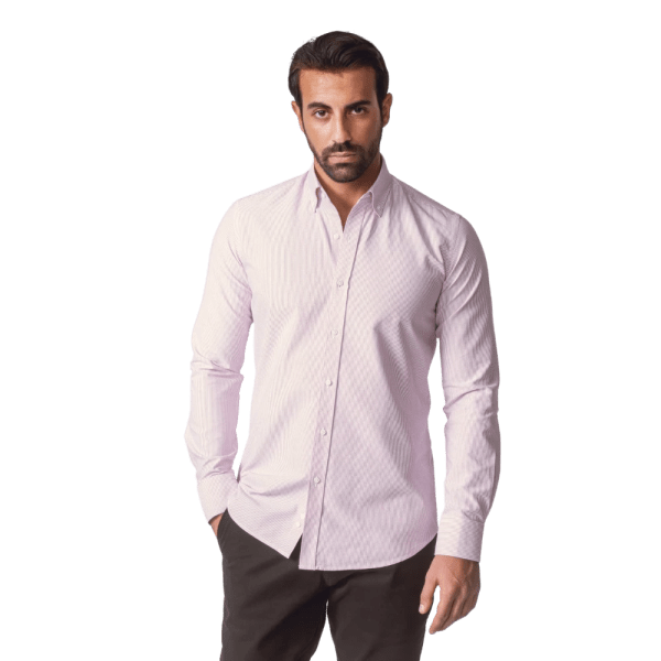 Roban striped washed oxford cotton slim fit shirt - Multi Color - Multi size